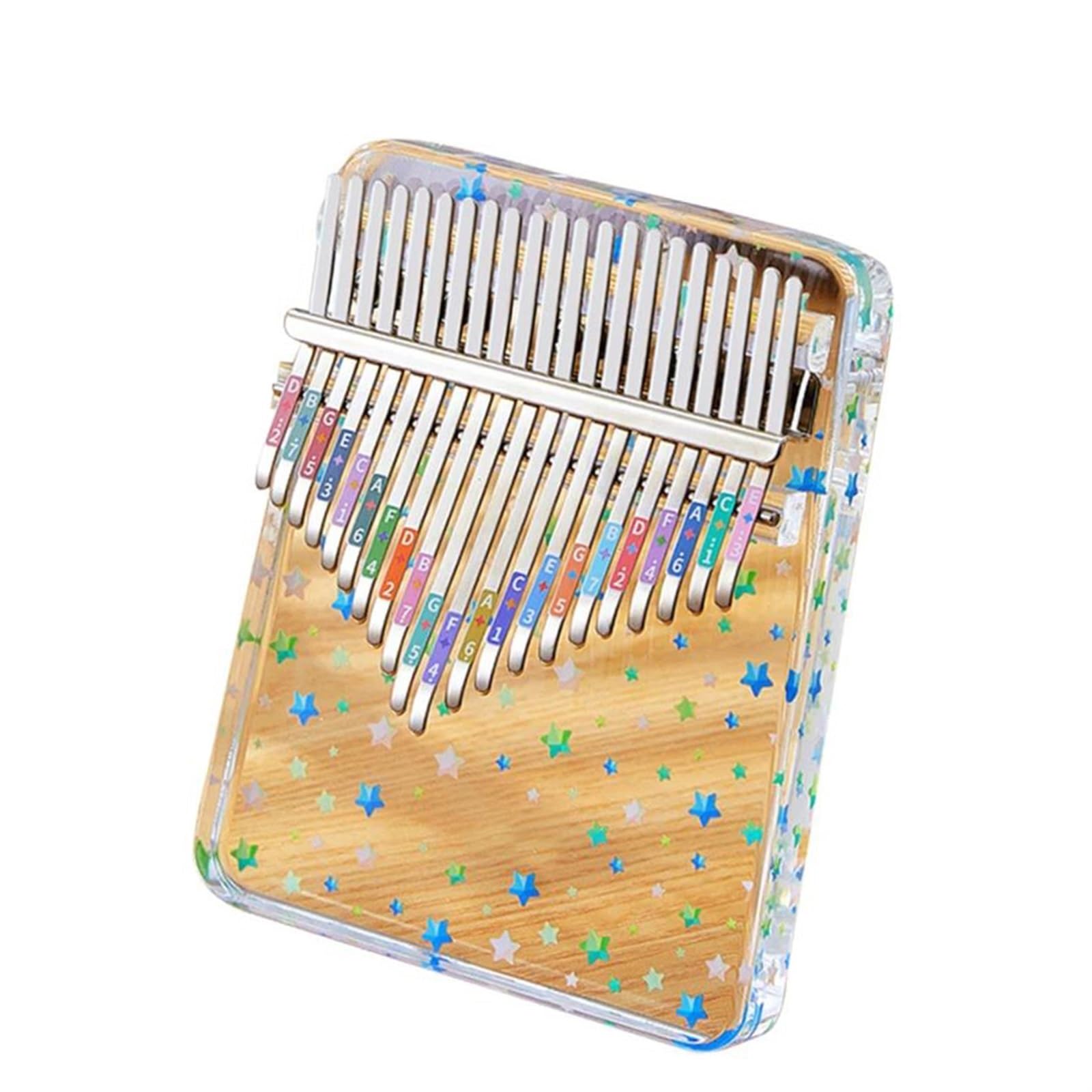 Kalimba Daumenklavier Kalimba Tragbares Transparentes Fingerklavier Aus Acryl Mit Hammer Musikinstrument(A21)