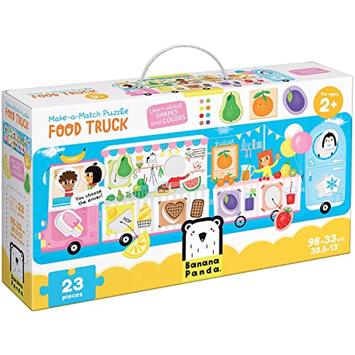 Banana Panda 49045 Food Truck, Shapes and Colors Puzzle, zuordnungsaktivität, Spiel