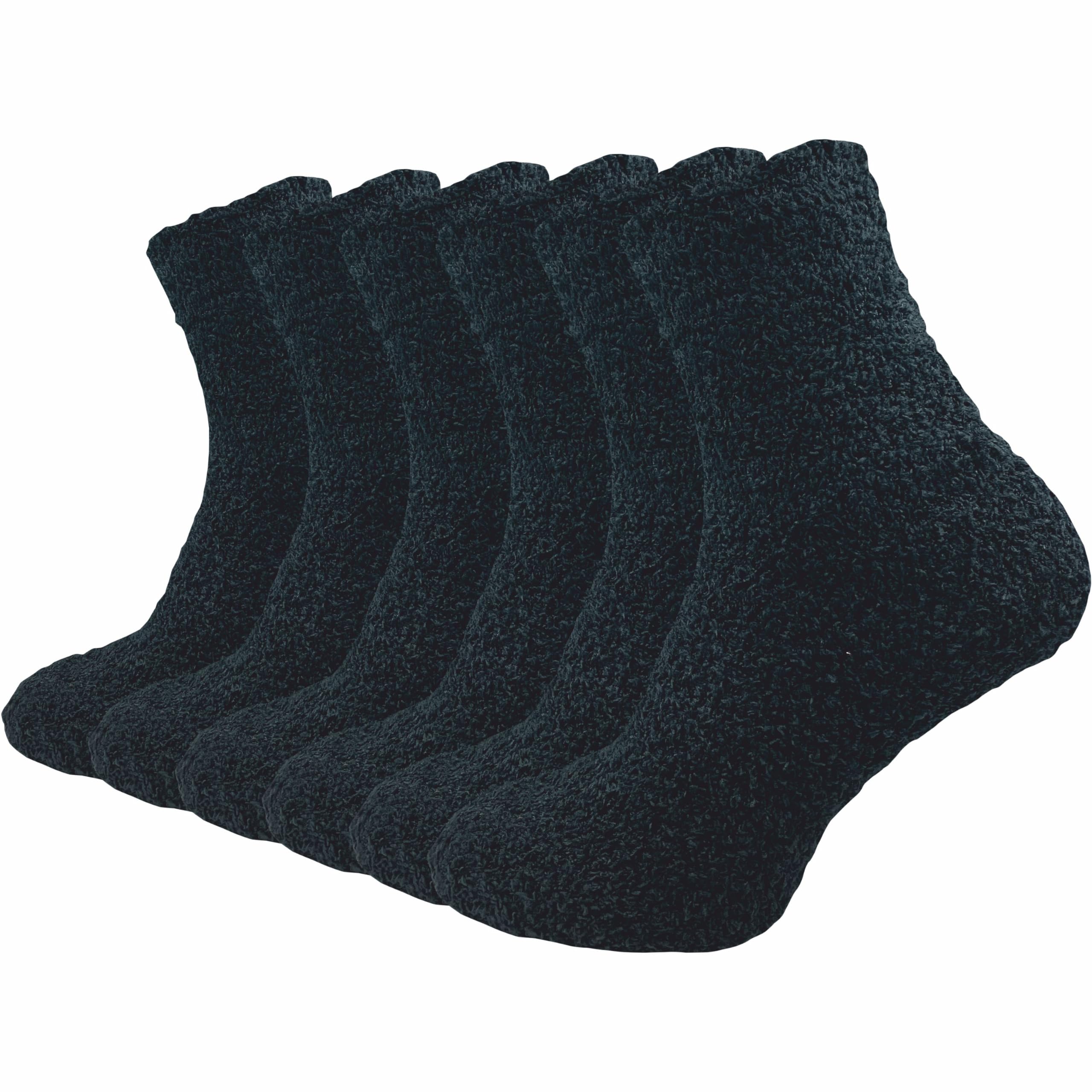 GAWILO Herren Kuschelsocken (6 Paar) weiche & flauschige Haussocken - Wintersocken | warme Bettsocken - Schlafsocken - Plüschsocken (DE/NL/SE/PL, Numerisch, 47, 50, Regular, Regular, schwarz)