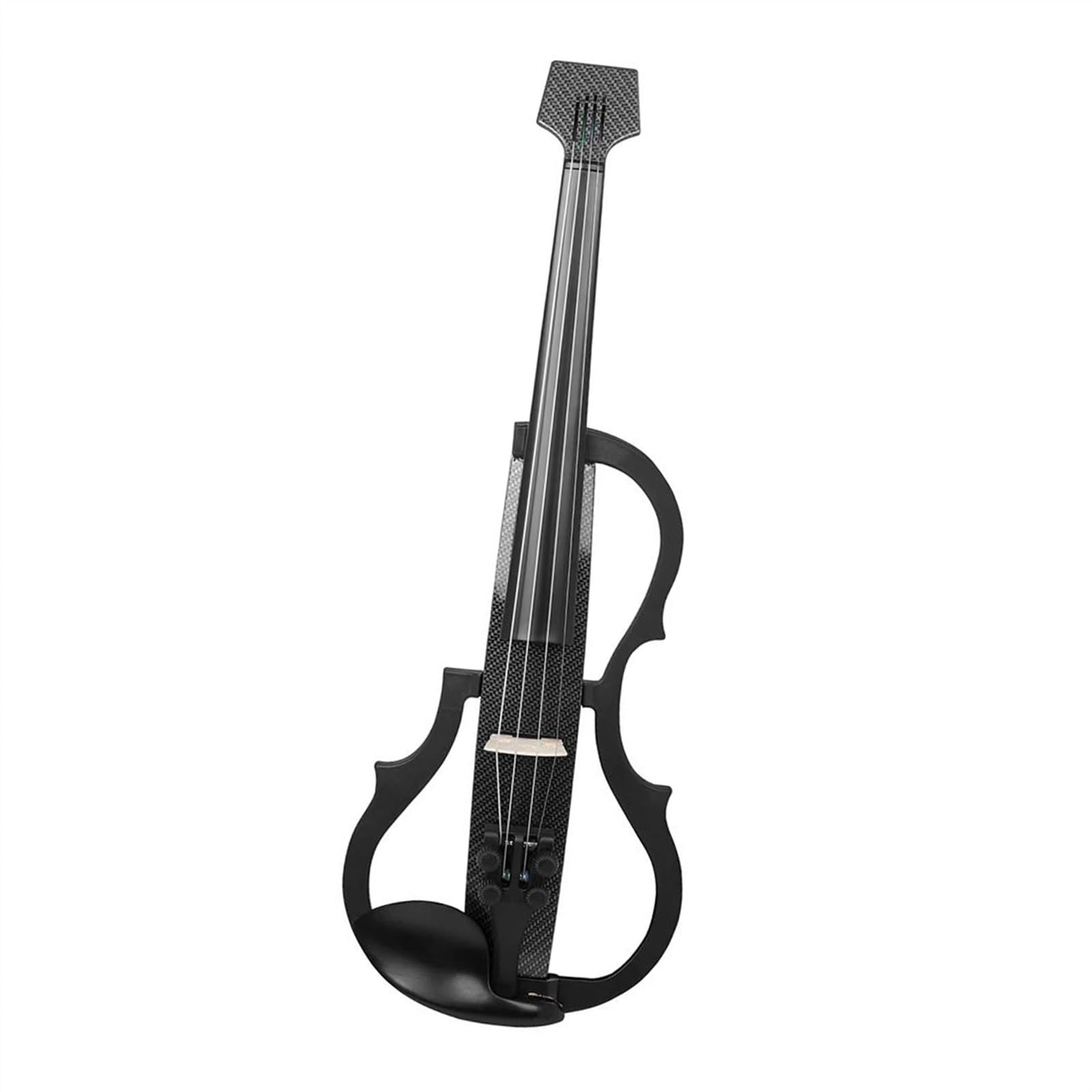 Standard Violine Schwarz Weiß 4/4 Violine Stille Elektroakustische Violine Geige Anfänger Set FICHTE Palisander(Violin)