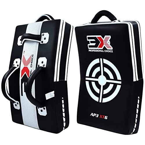 3X Professional Choice MMA Strike Shield Kick gebogenes Muay-Thai-Trainingspolster Focus für Kickboxen Taekwondo Krav MAGA Kampfsport Karate Kicking Pad Boxen (ALS EINZELSTÜCK VERKAUFT)