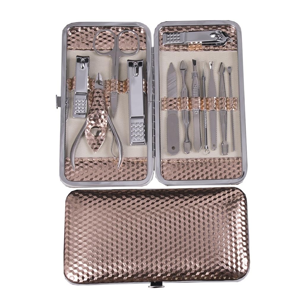 Nagelknipser-Set aus Edelstahl, Beauty-Zange, Maniküre-Werkzeug, 12-teiliges Nagelknipser-Set (D 15,4 x 8 cm)