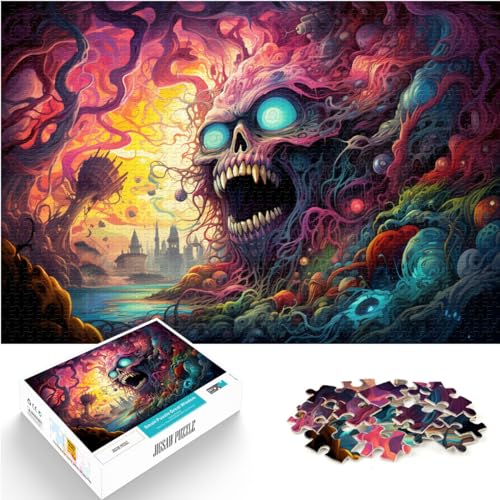 Puzzle für Puzzle Fantasie-Farbdämon Puzzle für Erwachsene 1000-teiliges Holzpuzzle mit passendem Poster und Wissensblatt 1000 Teile (50 x 75 cm)