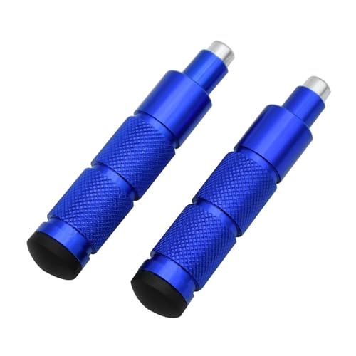 Motorrad Fußrasten Sets Für Kawasaki Für Suzuki Für Roller Dirt Bike Universal M8 CNC Motorrad Fußstützen Fußrasten Fußstützen Fußpedale Fußrasten(Blue)