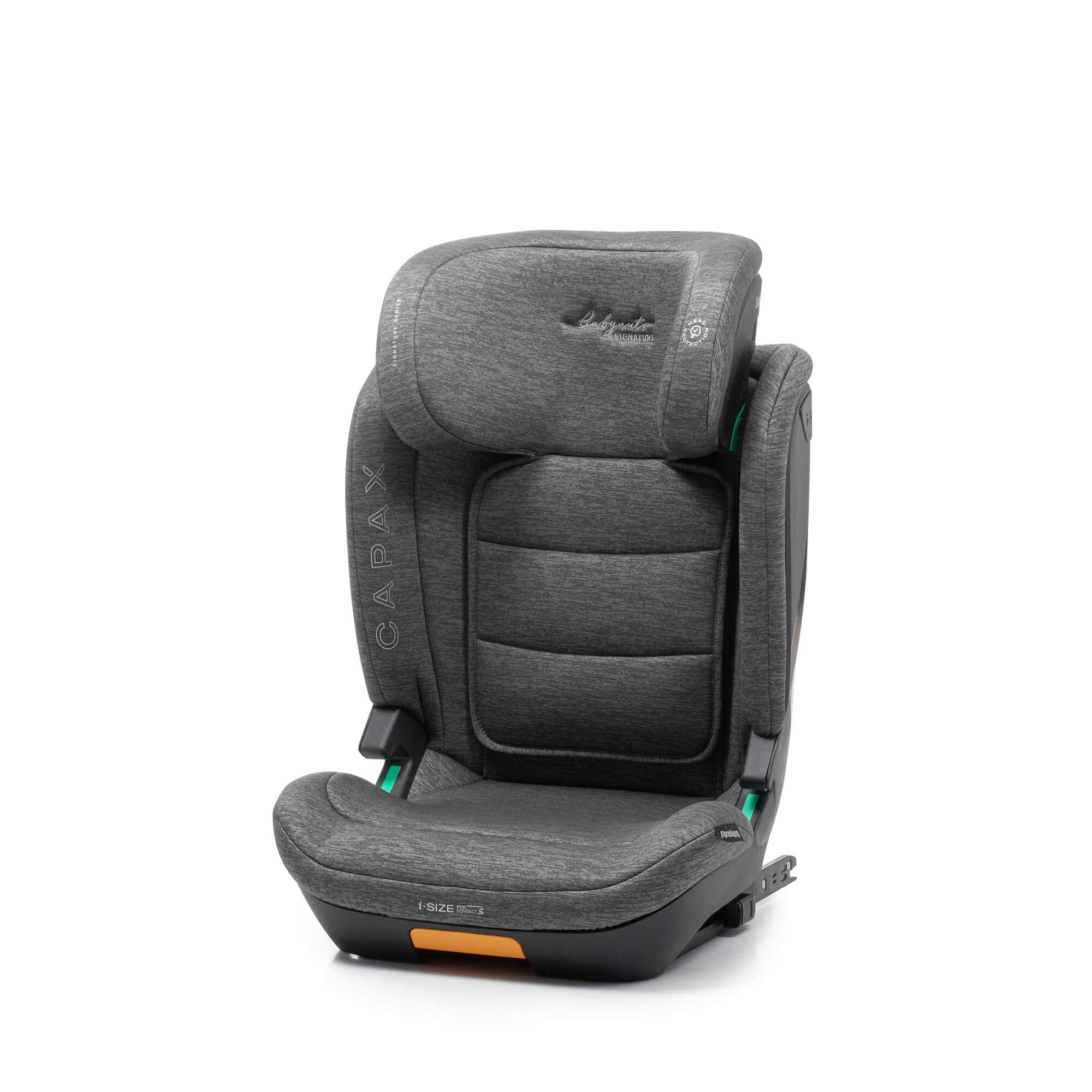 BABYAUTO - Capax Autokindersitz ISOFIX - Kinderautositz Gruppe 2/3 (15-36 kg/4-12 Jahre) iSize Sicherheit Autositz, Kopfstütze verstellbar, für Kinder - Grau