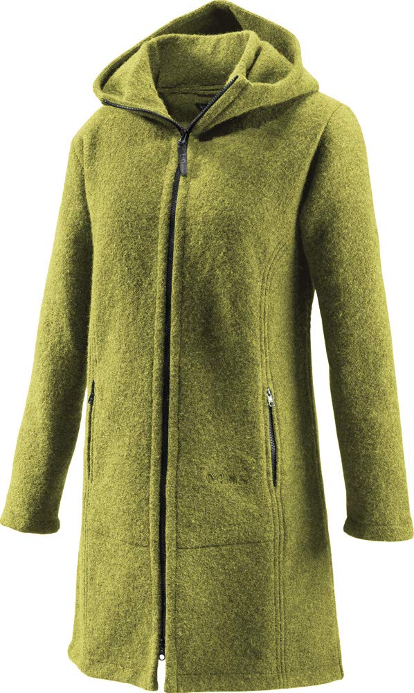 Mufflon Damen Wollmantel Rika,Farbe: kiwi, Größe: M