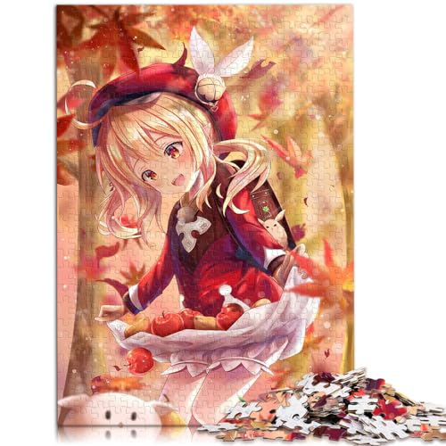 Spielzeug-Puzzle Genshin Impact 1000-Teile-Puzzles für Erwachsene, Holzpuzzles, lustige Aktivitäten zu Hause, Geburtstagsgeschenk, Reisegeschenke, 1000 Stück (50 x 75 cm)