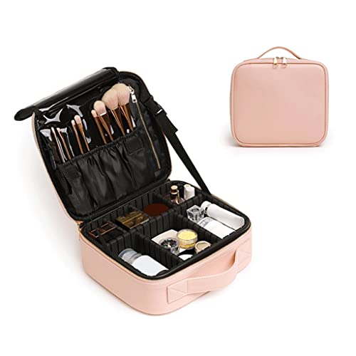 Kosmetik-Aufbewahrungsbox für Damen, großes Fassungsvermögen, Leder, stoßfest, professionelle Kosmetiktasche, Kosmetikerin, Aufbewahrungsbox, Reisewasch-Make-up-Werkzeugtasche, dekorativer