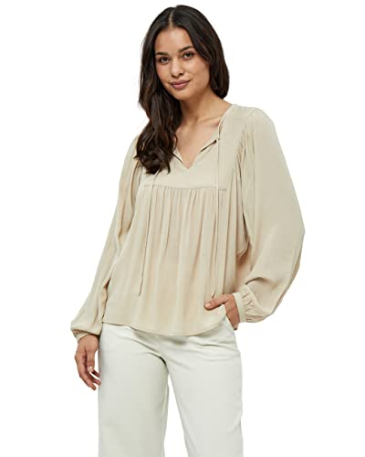 Peppercorn Danea Bluse | Bluse Damen In Beige | Frühling Bluse Elegant | Größe S