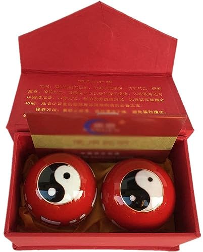 chinesische klangkugeln chinesische klangkugeln klein 2 Stück Baoding Ball Fitnessball Handmassageballklangkugeln(Color:b)