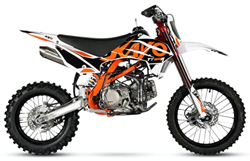 Moose Racing Kayo Dirt Bike TT190R mit 14/17“ Räder voll einstellbares Fahrwerk und E-Start Jugend Dirtbike Pitbike Cross Bike