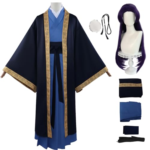 JGZGCG Jinshi Cosplay Kostüm Komplettes Set mit Perücke Anime The Apothecary Diaries Jinshi Cosplay Verkleidung Jinshi Kostüm Hanfu Halloween Karneval Party Bühnenauftritt Kostüm für Erwachsene