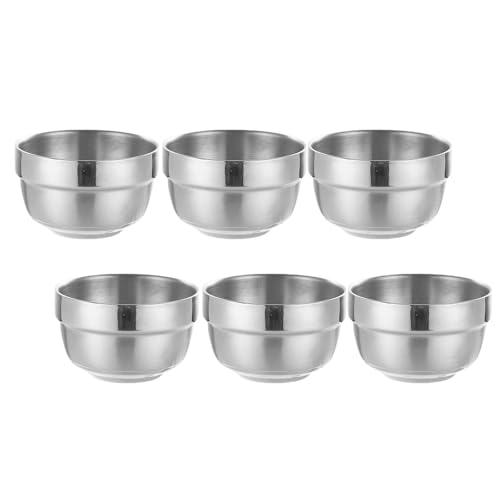 6 elegante Trinkbecher aus 304 Edelstahl, 80 ml, Trinkgeschirr-Set, Metallbecher, geeignet für Partys und den täglichen Gebrauch