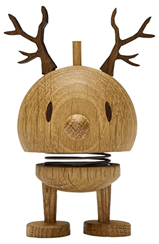 Hoptimist - Reindeer, Rentier - Small Bumble - Oak - Handmade - Höhe 9,5 cm, Durchm. 5 cm