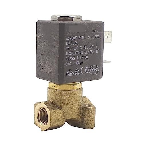 JYZ-3 3 mm N/C 2/2 Wege AC 230 V Messing Eisen Dampf Wasser 2 Position 2 Wege Dampf Gas Magnetventil Wasser 1 Stück