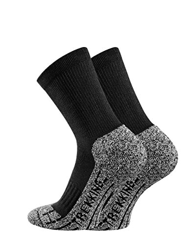 TippTexx24 Trekkingsocken, 6 Paar Trekking Socken Coolmaxsocken, Black, 47/49