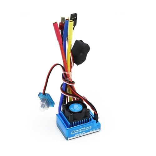 LSFWJP Wasserdichter 45A 60A 80A 120A bürstenloser ESC Elektrogeschwindigkeitsregler Staubdicht for 1/8 1/10 1/12 RC Car Crawler RC Bootsteil (Color : 45A ESC)