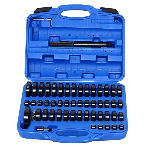 51pcs Bushing Bearing Driver Press Piece Set+18-65mm Pressure Washers+Plastic Box, für Lagerschalen Buchsen Dichtringen