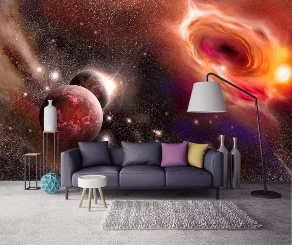 Roter Fantasieplanet 3D Tapete Poster Restaurant Schlafzimmer Wohnzimmer Sofa TV Dekorative Wand-430cm×300cm