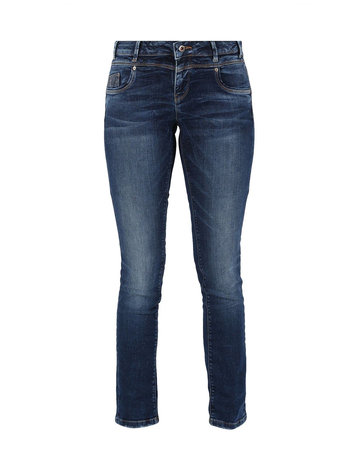 M.O.D. Damen Jeans Rea - Regular Fit - Blau - Puno Blue W25-W34 98% Baumwolle Stretchjeans, Größe:28W / 30L, Farbvariante:Puno Blue 3430