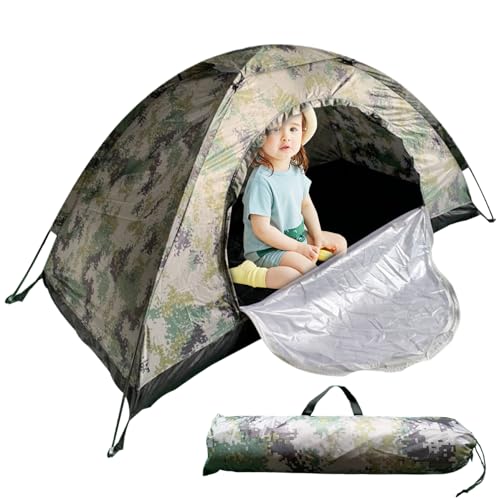 AOpghY Camping Zelt wasserdichte Kuppel Zelte Windschutz Einzelpersonen UV -Schutz Tarnzelt Easy Setup Rucksackzelt für Beach 39x79x43 '' Sporting Products