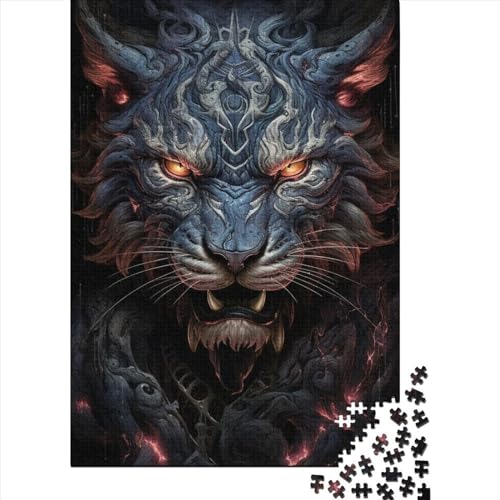 Puzzle 1000 Teile für Erwachsene, Tiger, Holzpuzzle für Erwachsene, Puzzlespiel, Spielzeug für Erwachsene, Familienpuzzle, Geschenk, 75 x 50 cm