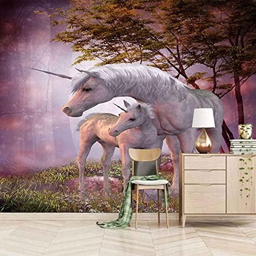 Tiere Des Waldes Des Weißen Pferdes 3D Tapeten Wanddekoration Fototapete Sofas Wohnzimmer Wandbild Schlafzimmer-250cm×170cm