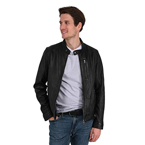 Oakwood Herren Agent Lederjacke, Noir, S