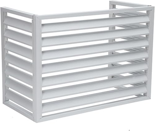 Abdeckung Für Klimaanlage Allwetter-Schutzabdeckung for Zentrale Klimaanlage Aus Aluminium for Außengeräte Fensterläden Klimaanlagenabdeckung(Color:White 4 SideSize:1.5p)