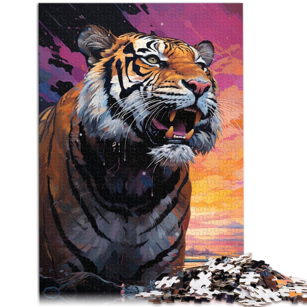 Puzzle | Puzzle Art Tiger für Erwachsene, 1000-teiliges Puzzle aus Holz, jedes Teil ist einzigartig – anspruchsvolles, unterhaltsames Familienspiel, 1000 Teile (50 x 75 cm)