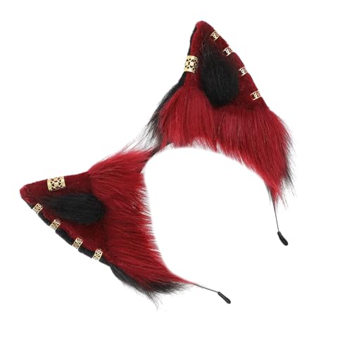 Wolf Ohr Form Haarband Musik Festivals Anime Charakter Stirnband Erwachsene Plüsch Kopfbedeckung Karneval Cosplay Requisiten Unisex Katzenohren Stirnband Erwachsene Größe Katzenohren Stirnband Make-up