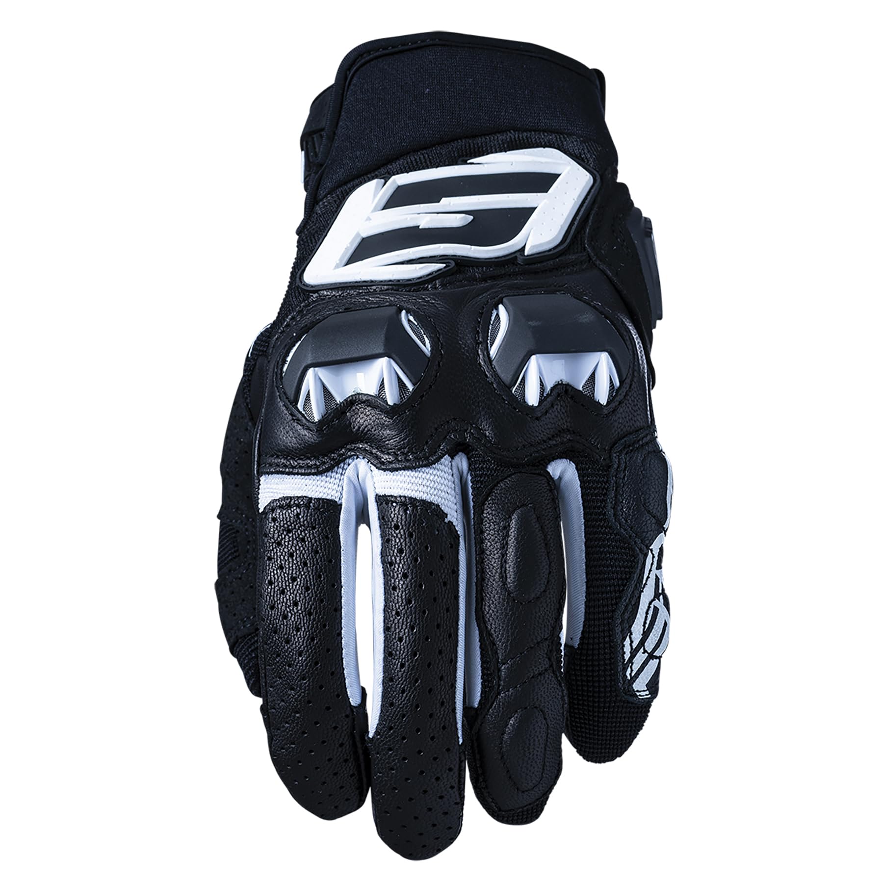 ファイブ Five 830121 Motorradhandschuhe Sport, kurz, SF3, Schutz 1KP, weiche Belüftung, Schwarz & Weiß, M