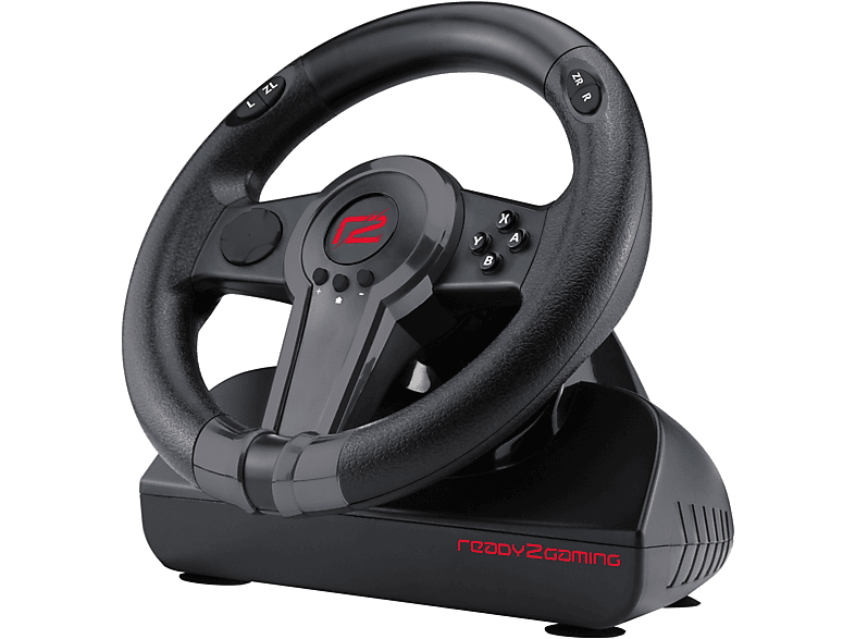 READY 2 GAMING Nintendo Switch Racing Wheel, Lenkrad mit Pedalen, Schwarz