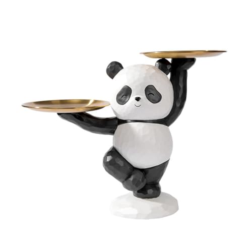 Begchy Schlüsselablage Aus Kunstharz mit Panda-Motiv, Schreibtisch-Dekoration, Süßes Schreibtisch-Aufbewahrungsregal für Eingangsbereich und Schlafzimmer, Heimdekoration