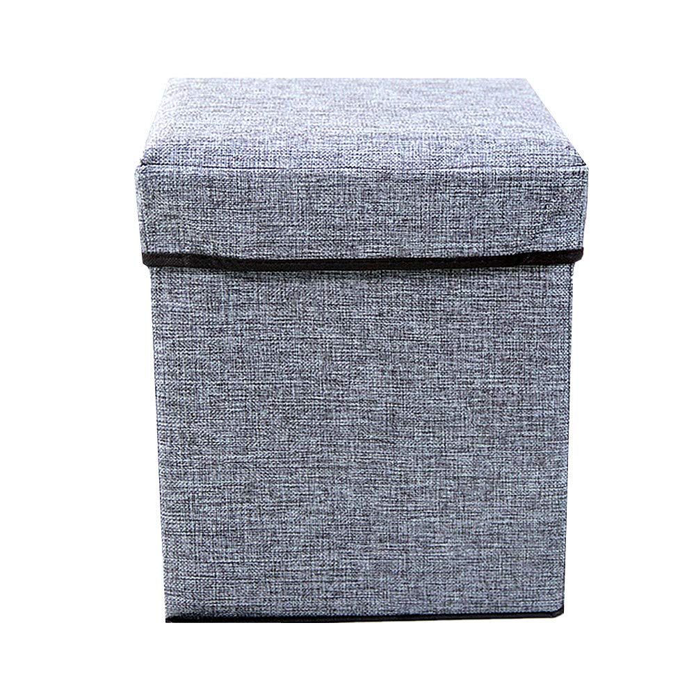 Rysmliuhan Shop sitztruhe sitztruhe mit stauraum Hocker Aufbewahrung Puffs Aufbewahrungshocker graue Ottomane Fußschemel Aufbewahrungshocker Gray