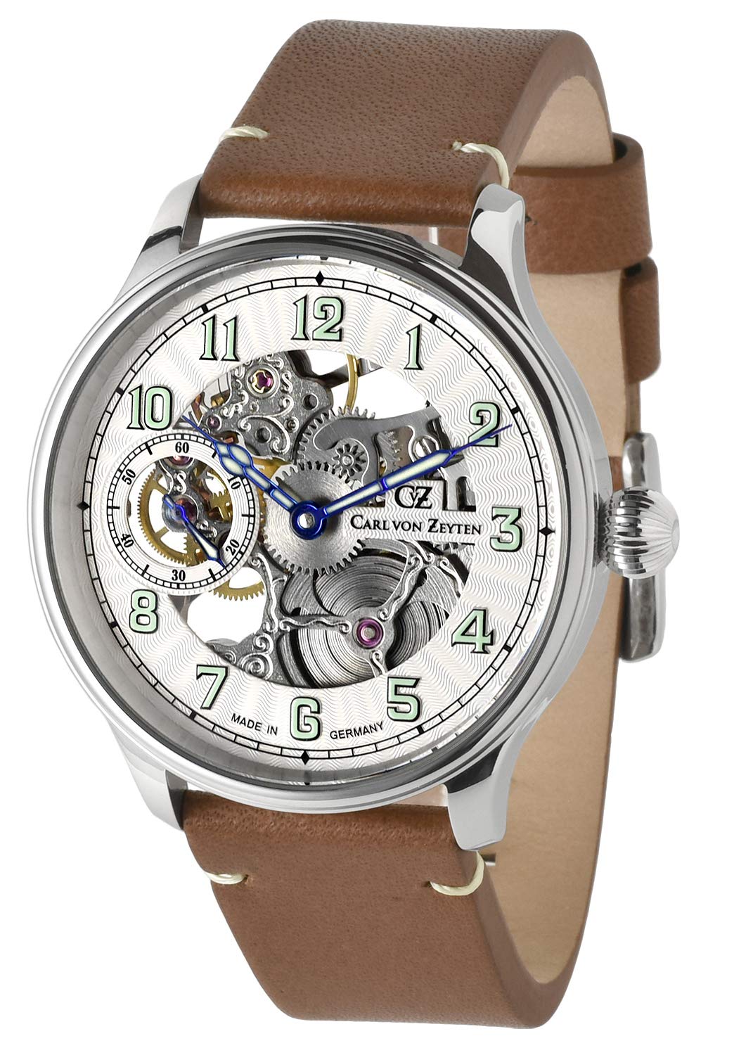 Carl von Zeyten Herren Uhr Armbanduhr Automatik LAHR Silber CVZ0021WH