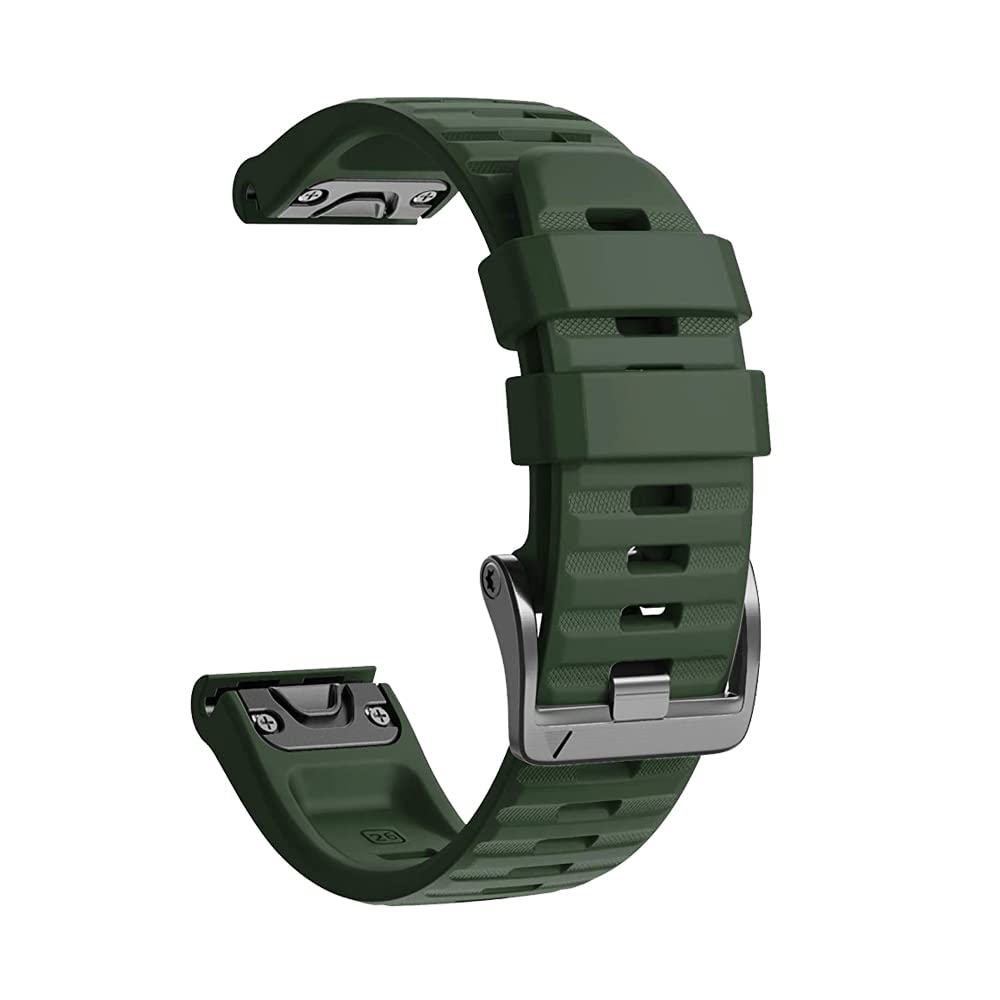 BANDKIT 22 x 26 mm Schnellverschluss-Leder-Uhrenarmband für Garmin Fenix 7 7X 5X 5 Plus 6 6X Pro 3HR 935 945 Mk2 Armbänder Smart Wristband Correa, 22 mm, Achat