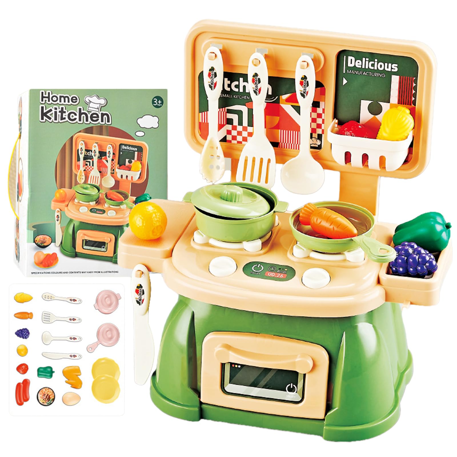 1set Simulation Küche Spielzeug Spielzeug Lebensmittel Pädagogisches Küche Spielset Kochen Utensilien Spielzeug