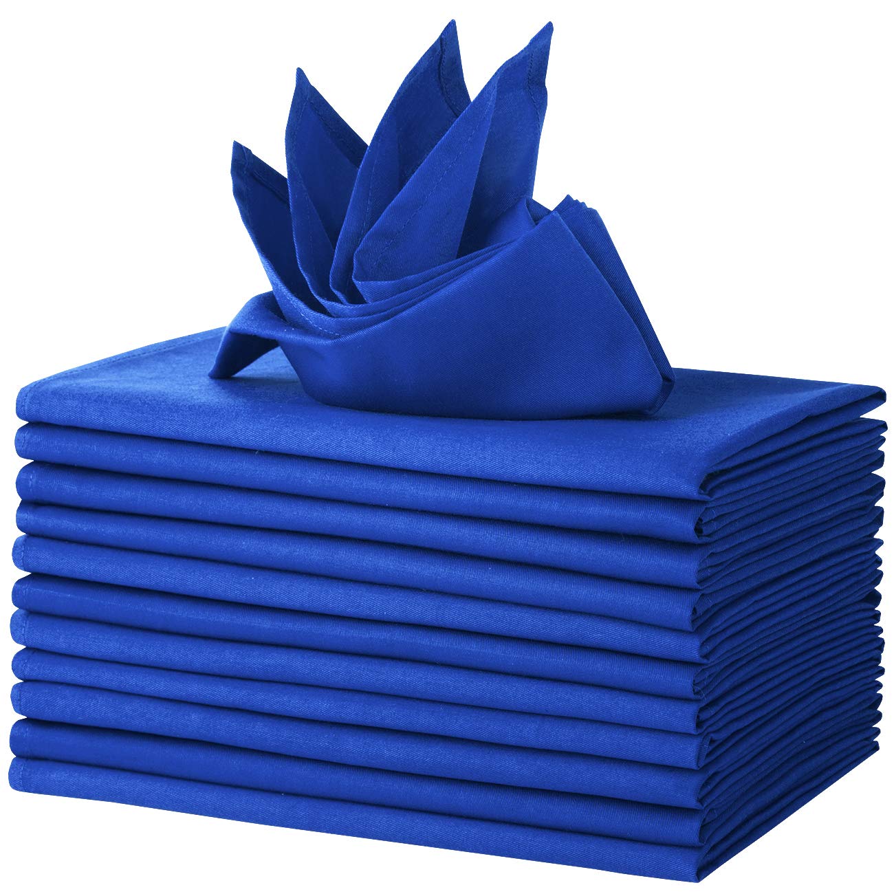 Wiederverwendbare Stoffservietten, 12 stücke Tisch Servietten Baumwollservietten Tuch Wedding Serviette Dinner Tisch Serviette for Hochzeit 46 x 46 cm(Blue 1)