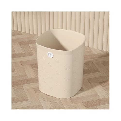 Geruchsdichter mülleimer/gartenhelfer Mülleimer, Kunststoff, quadratisch ohne Deckel, Papierkorb for Zuhause, Küche, Büro, groß/klein, Beige, Weiß, Grün, Grau, Orange Mülleimer mit deckel(Beige,Klein)