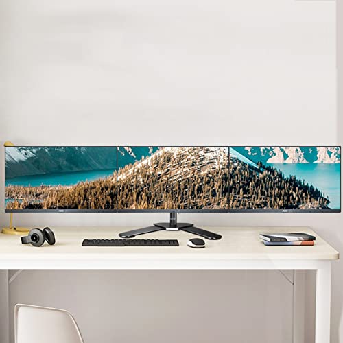 VSULZVNU Universal-TV-Ständer, dreifacher Monitorständer, freistehend, strapazierfähig, voll verstellbare Halterung für 3 Bildschirme, für 43,2 - 61 cm Bildschirme, VESA 75 x 75 oder 100 x 100 mm