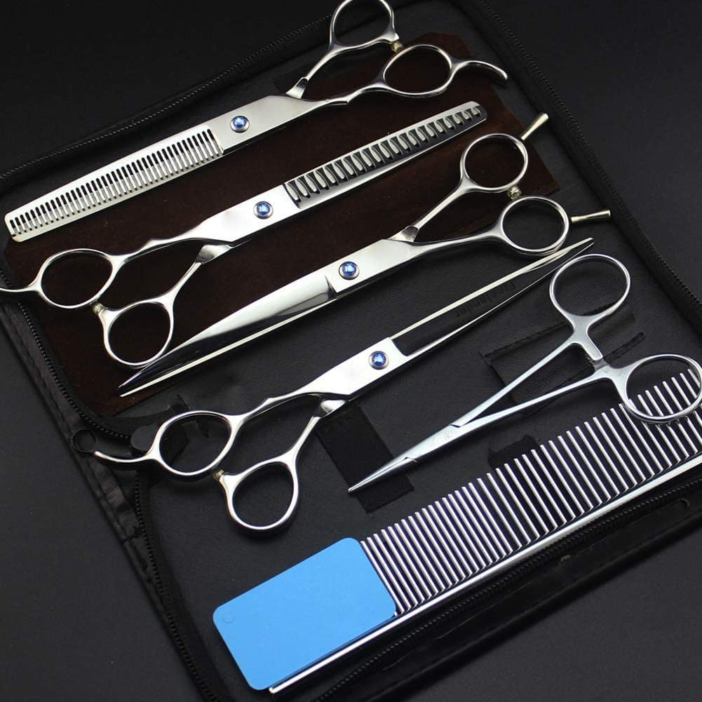 Haarscheren-Set für Linkshänder, professionelle Friseurschere, Effilierschere, 7,0 Zoll