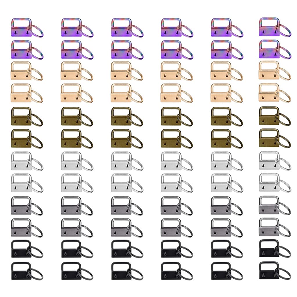 Qsvbeeqj 1 Set 2,5 cm für Schlüsselanhänger, Hardware für Handgelenk, Schlüsselband zur Herstellung von Schlüsselanhängern, Schlüsselband, Hardware mit