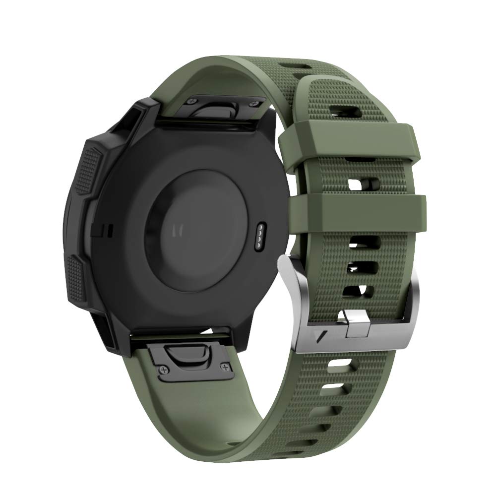 OPKDE Uhrenarmband für Garmin Fenix 7, 7X, 5, 6, 5X, 6X, Pro Plus, 3 HR, Epix, Saphir, weiches Silikon, Smartwatch-Armbänder, Zubehör, 22 mm / 26 mm, Fenix 2 3HR D2 bravo, Achat