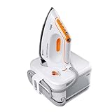 Braun CareStyle Compact Pro IS 2561 WH Dampfbügelstation, Dampfbügeleisen mit FreeGlide 3D Bügelsohle, Vertikaldampf, 2400W, Pumpendruck 6 bar, Dampfstoß 400 g/min, großer 1,5l Wassertank, Weiß/Orange