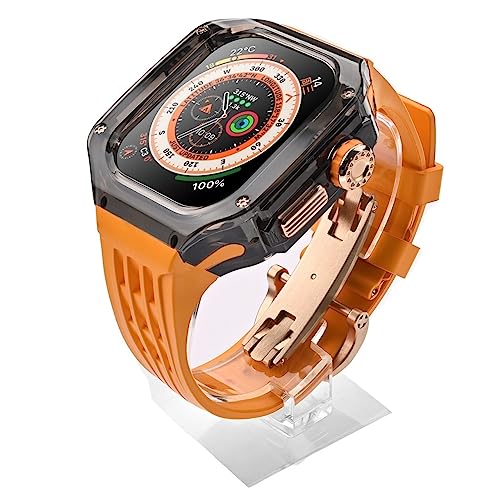 NEYENS Modifikationsset für Uhrengehäuse und Uhrenarmband, für Apple Watch Ultra 8 49 mm Serie, transparentes Mod-Kit, Abdeckung für Sportuhrenarmband, 49 mm, Achat