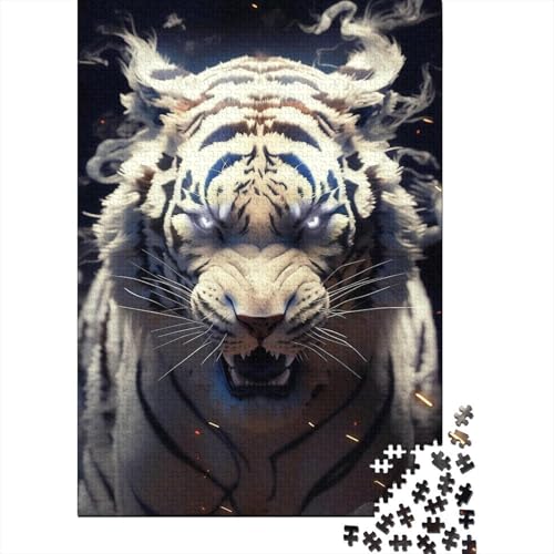 Mutant Smoke Tigers Holzpuzzle für Erwachsene, 500 Teile für Erwachsene, schwierige Puzzles, Geburtstagsgeschenk für Erwachsene, Jungen und Mädchen (Größe 52x38cm)