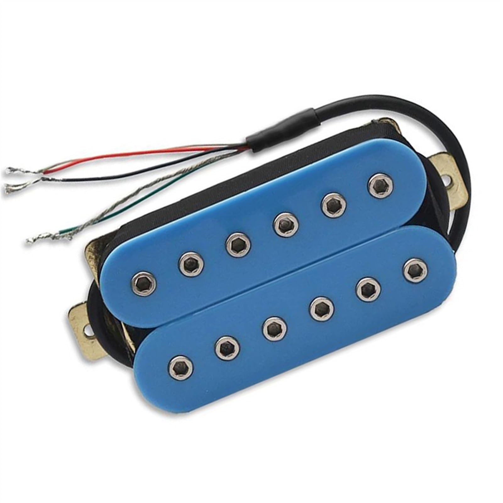 Tiefblaue 6-saitige E-Gitarren-Brücke, Humbucker-Tonabnehmer, verstellbarer Tonabnehmer mit Sechskantschraube und Spulenteilung Single-Coil-Tonabnehmer