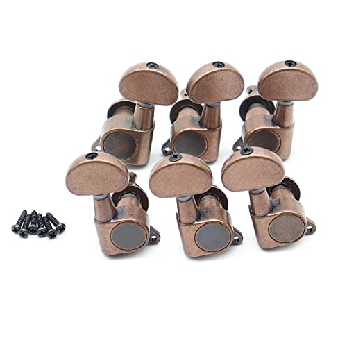 ALFAAL E-Gitarren-Tuning-Pegs Gitarre-Tuner-Maschinenkopf-Halbrundkopf-Taste 3L3R / 6R / 6L (Color : 3L3R)