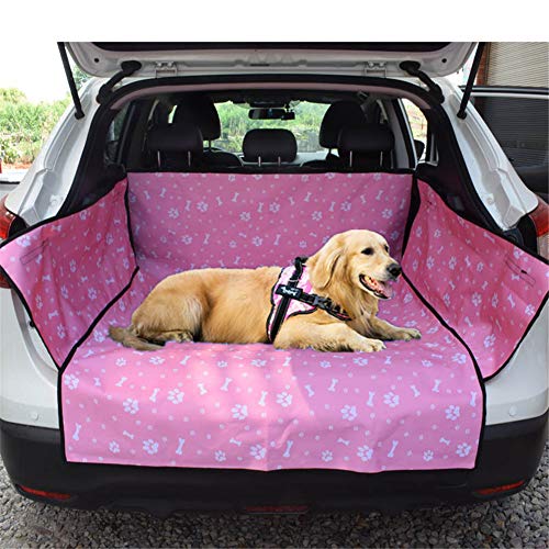 Rysmliuhan Shop Kofferraumschutz Hunde Mit Seitenschutz Hundedecke Auto Kofferraum Hundezubehör Vorderer Autositzbezug für Hunde Hundeabdeckung für Autositze pink